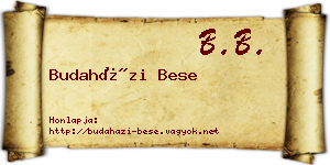 Budaházi Bese névjegykártya